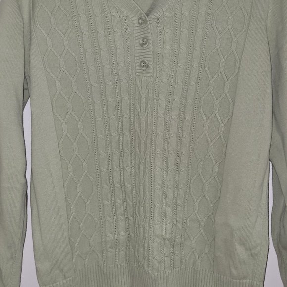 Light Sage Green Karen Scott Sweater - Size Medium - Picture 4 of 5